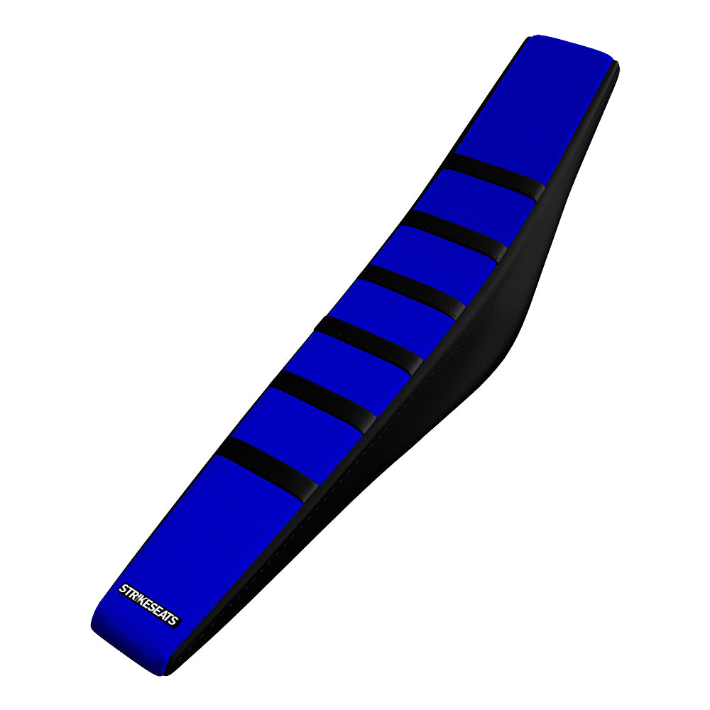 Funda de asiento acanalada con agarre para Yamaha YZ125 22-23 /YZ250 22-23 NEGRO/AZUL/NEGRO
