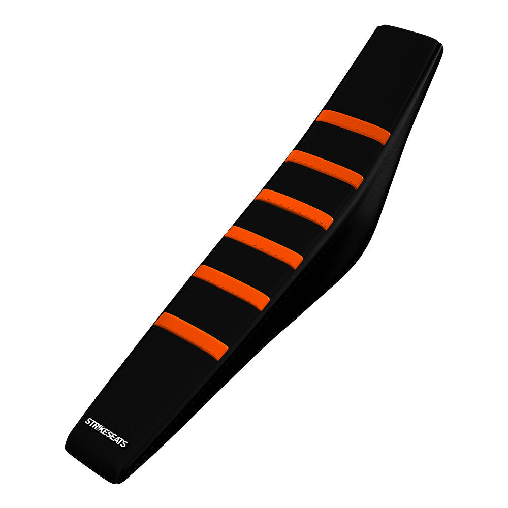 Funda de asiento acanalada con agarre KTM SX/SXF 11-15 /EXC/EXCF 12-16 NARANJA/NEGRO/NEGRO