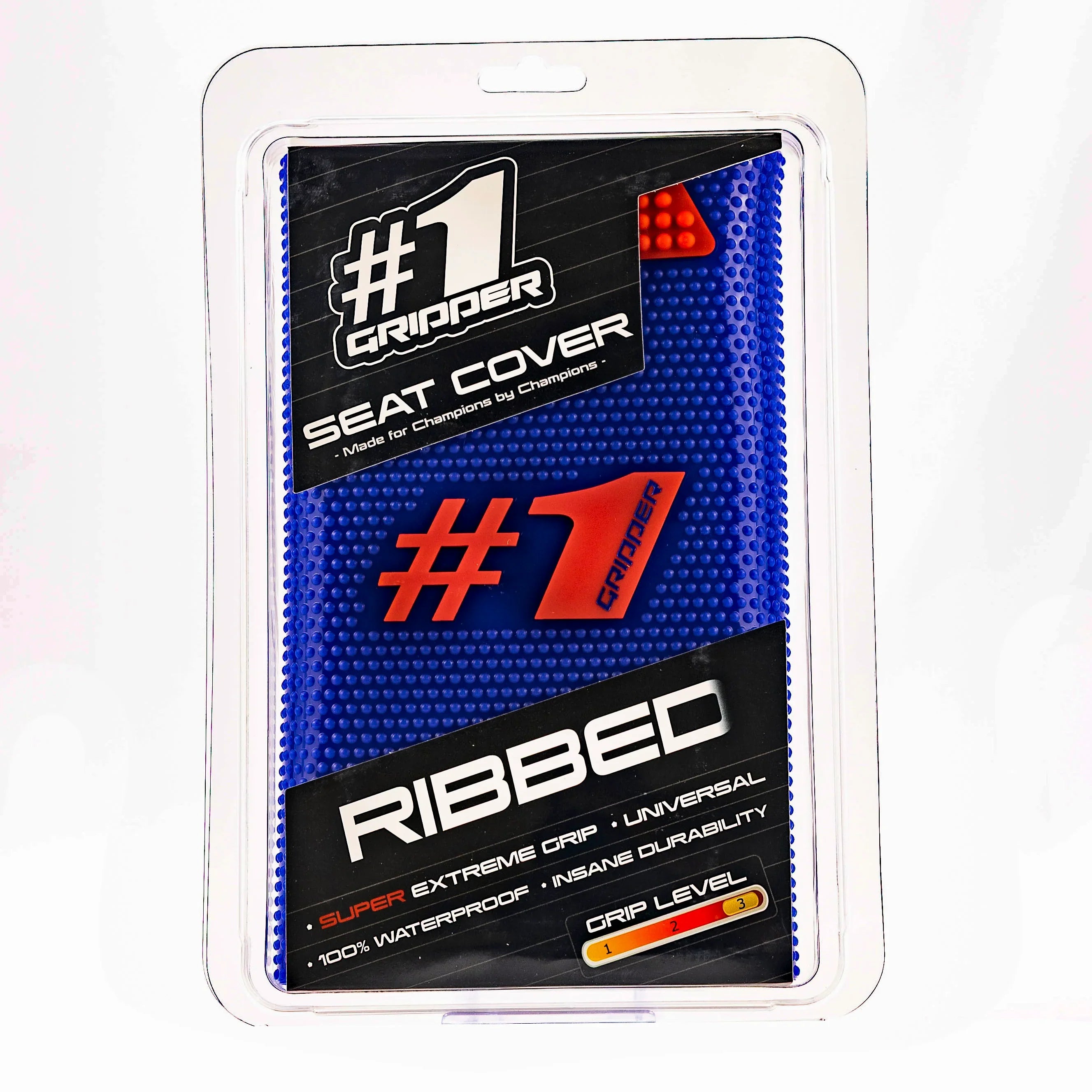 1Gripper RIBBED Seat Cover - Blue/Red