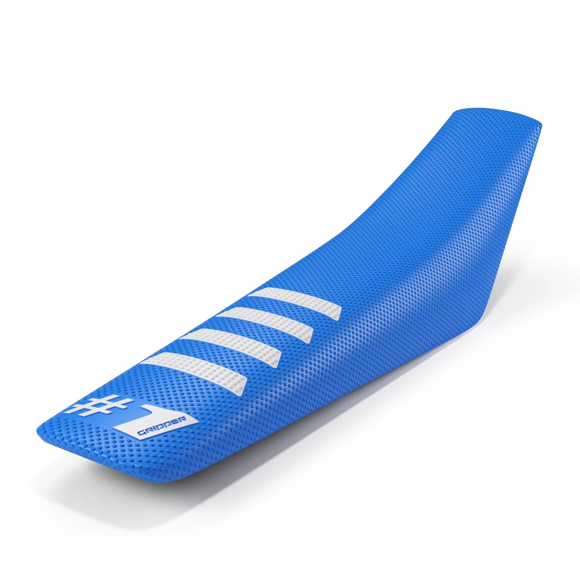 Funda de asiento acanalada Gripper 1Gripper - Azul claro/blanco