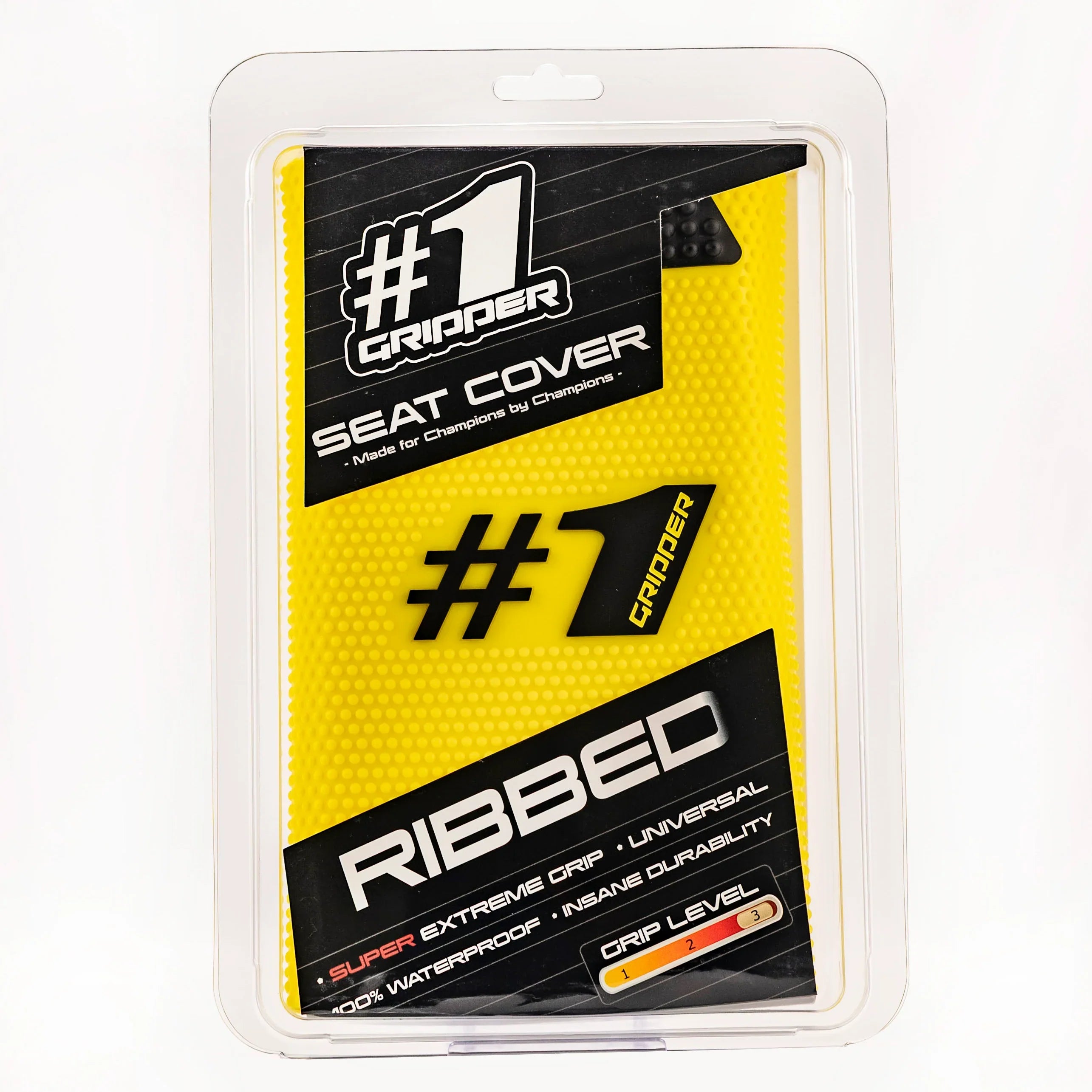 Funda de asiento acanalada - Amarillo/Negro