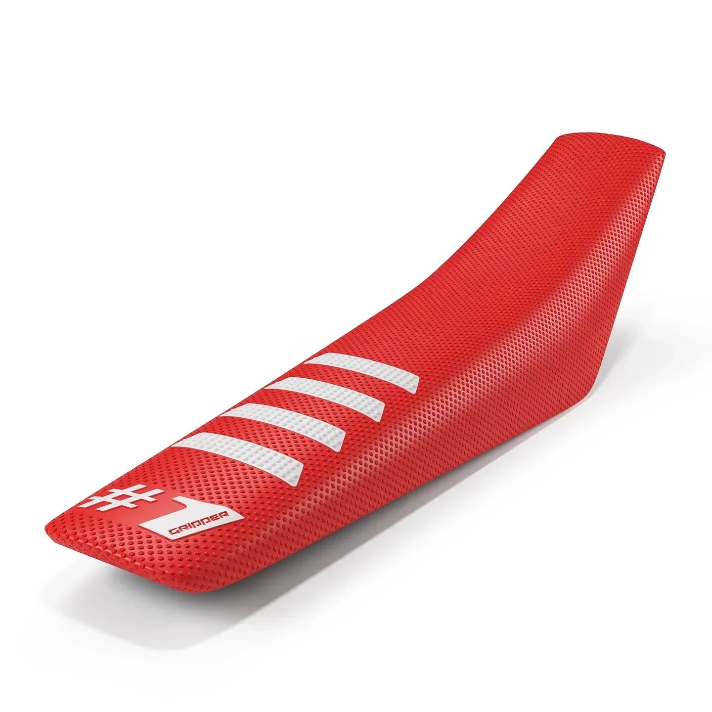 Funda de asiento acanalada - Rojo/Blanco