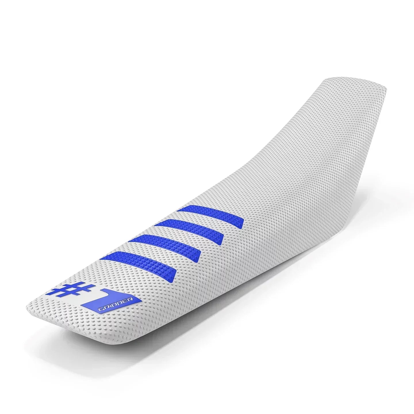 Funda de asiento acanalada Gripper 1 - Blanco/Azul