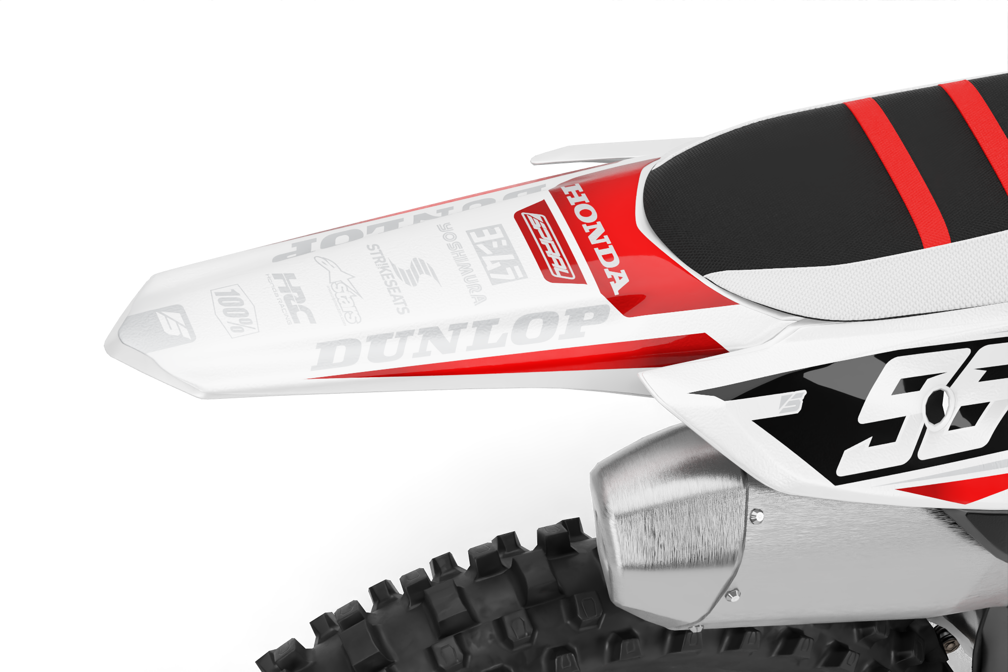 Honda // Racer Blanco Rojo (Todas las motos)