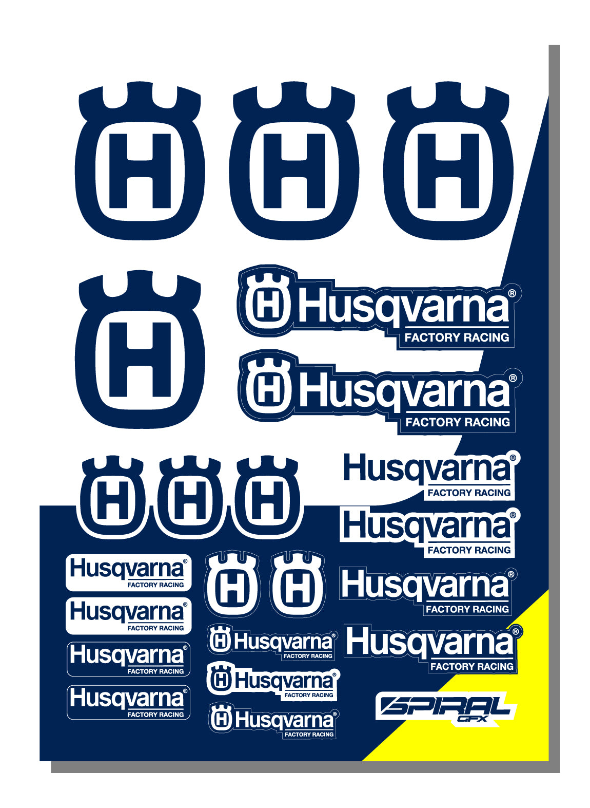 Husqvarna // Hojas de pegatinas con licencia