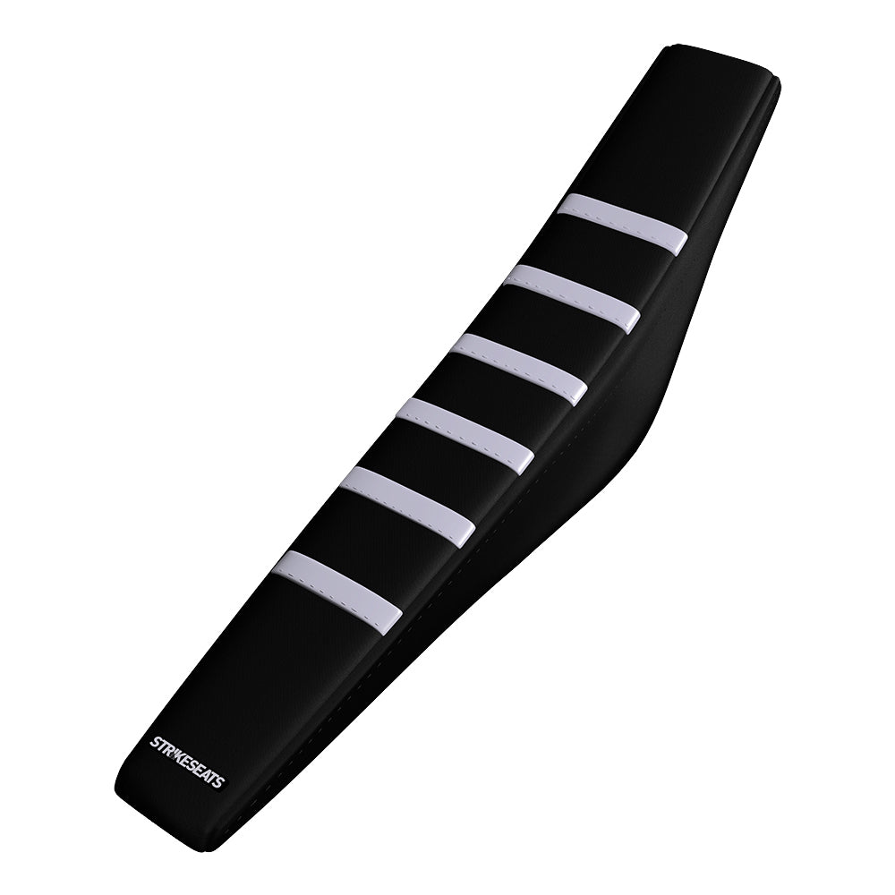 Funda de asiento acanalada con agarre para Yamaha YZ450F 23-24/YZ250F/YZ450FX/WR450F 24 BLANCA/NEGRA/NEGRA 