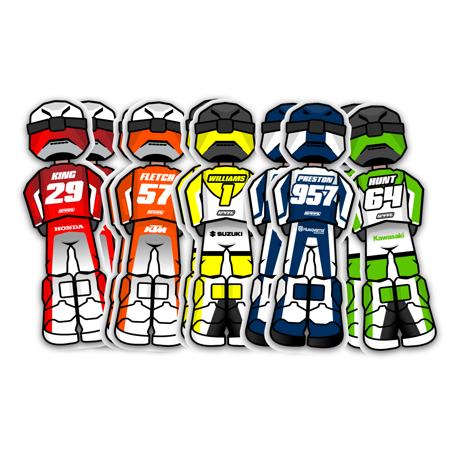 Next Home Rider Numbers Rider Sticker // Your Name and Number Motocross Graphics by SpiralGFX