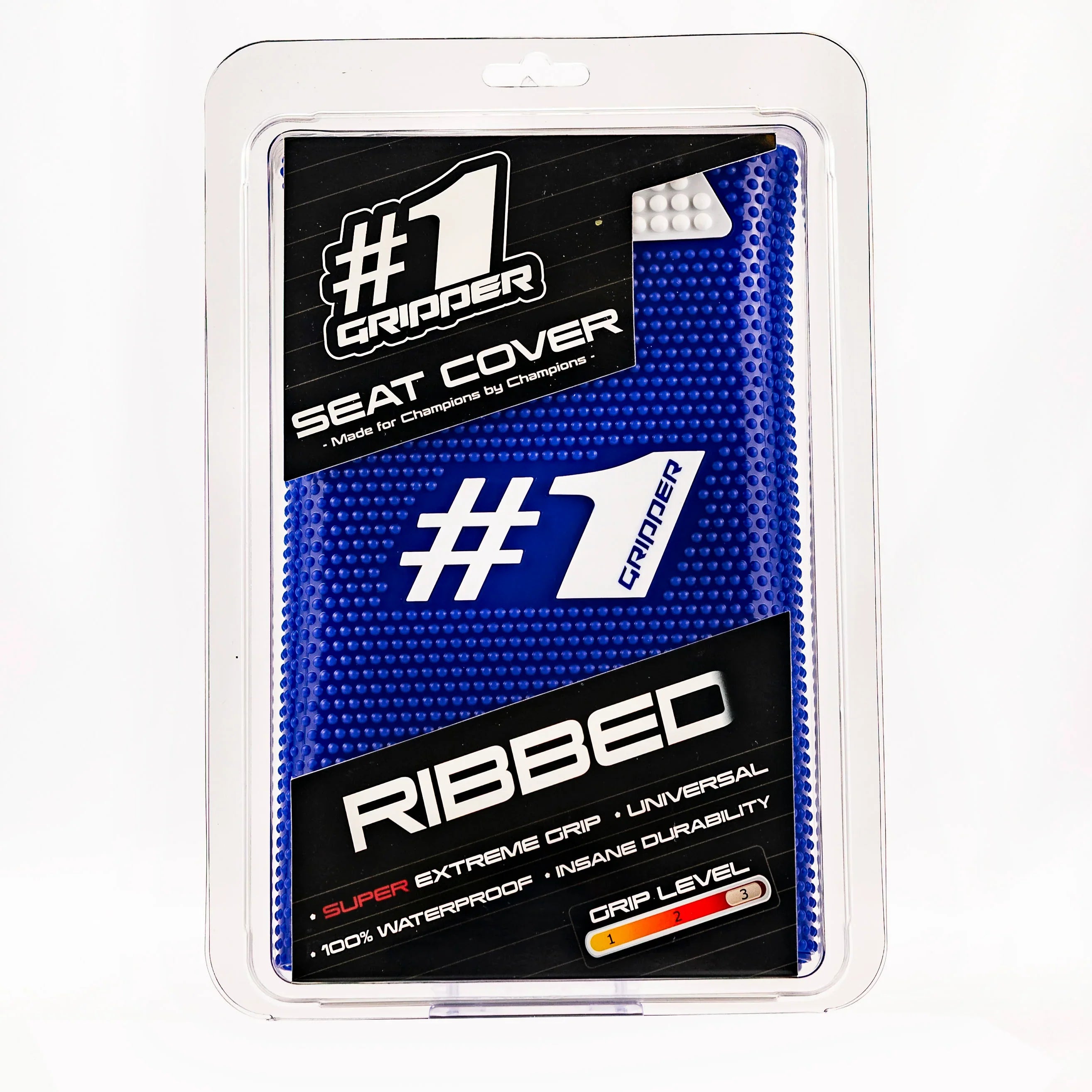 RIBBED Seat Cover - Blue/White