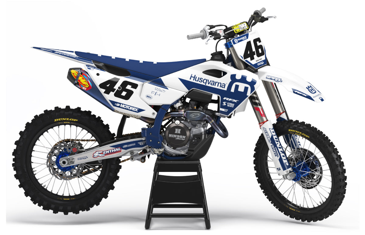 Husqvarna // Simple Blue Motocross Graphics Kit by SpiralGFX